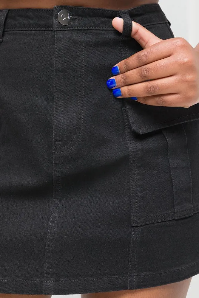 Denim Skirt Black sold by Ackermas product image thumbnail 5