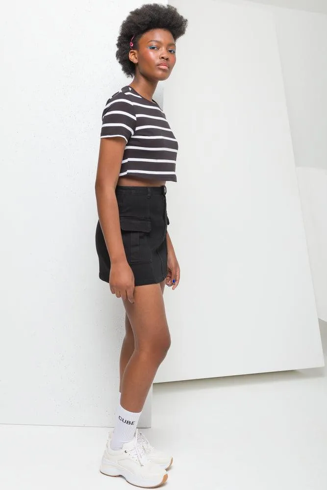 Denim Skirt Black sold by Ackermas product image thumbnail 3