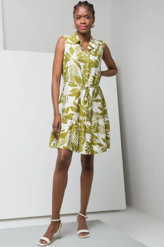 Tiered Textured Dress Green sold by Ackermas