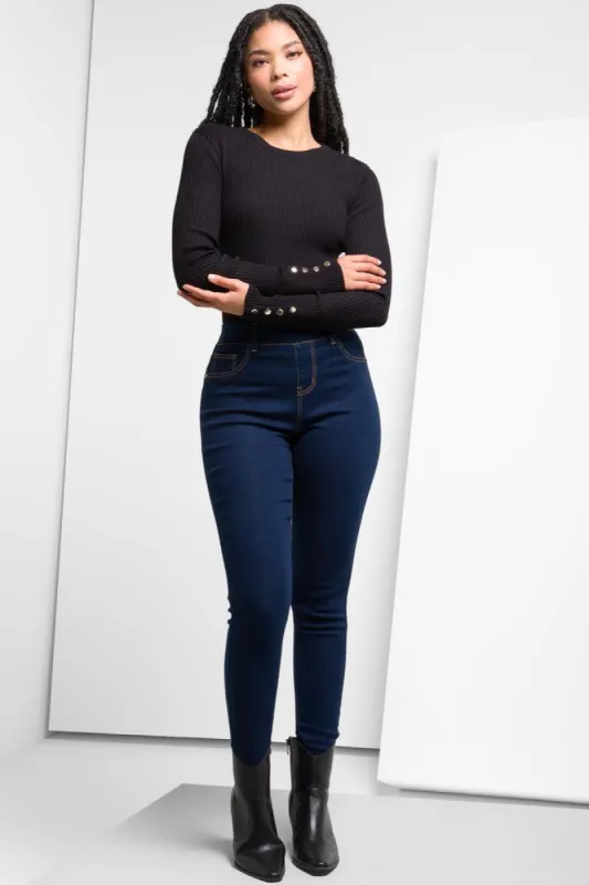 Pull On Jeggings Dark Blue sold by Ackermas