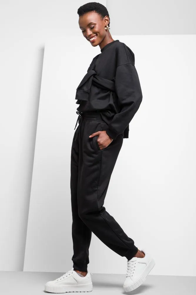 Jogger Trackpants With Rib Waist Black sold by Ackermas product image thumbnail 2