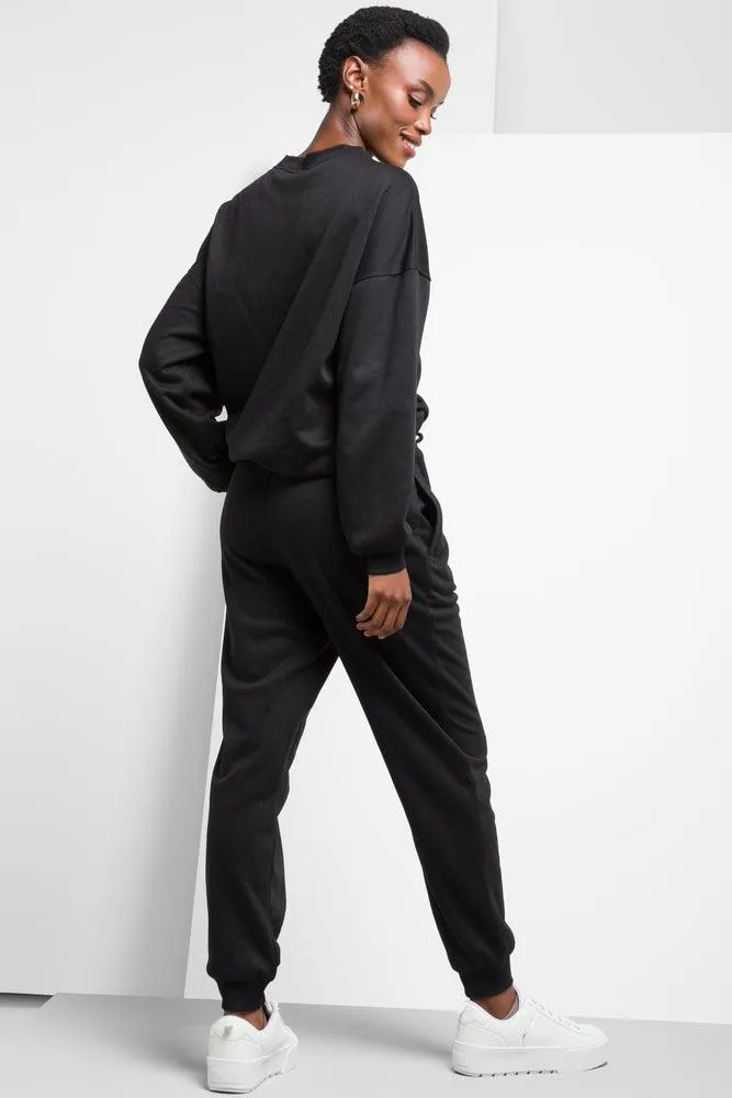 Jogger Trackpants With Rib Waist Black sold by Ackermas product image thumbnail 3
