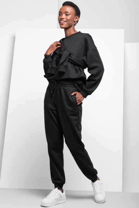 Jogger Trackpants With Rib Waist Black sold by Ackermas