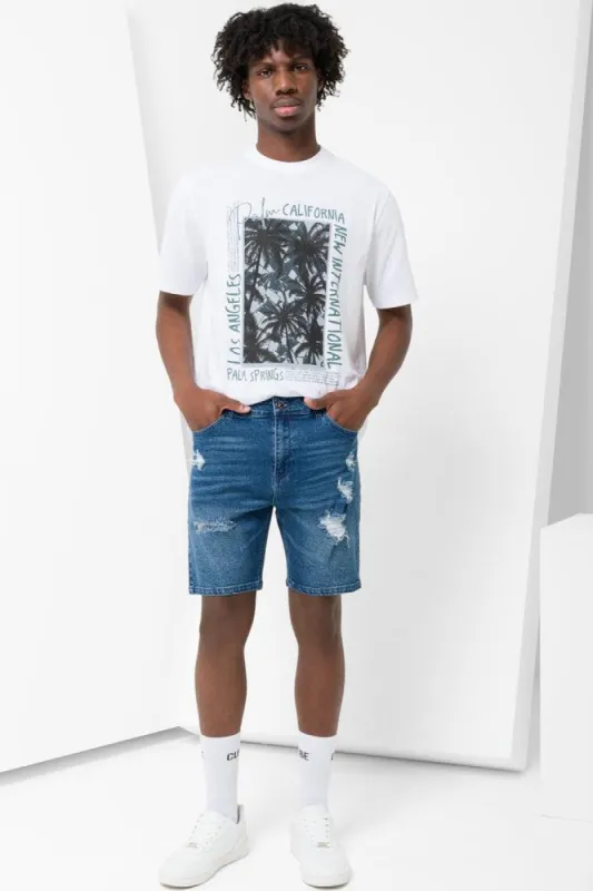 Denim Shorts Blue sold by Ackermas