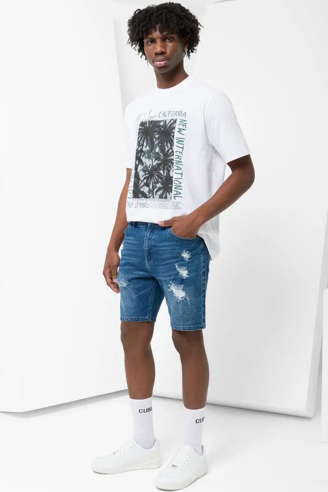 Denim Shorts Blue sold by Ackermas product image thumbnail 2