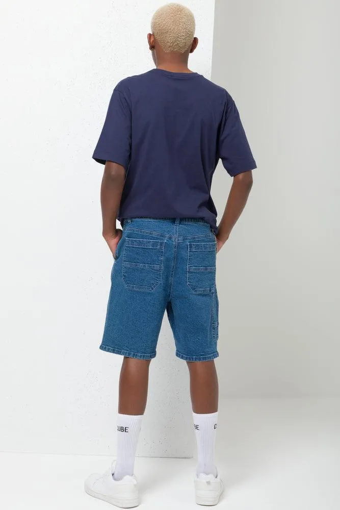 Carpenter Denim Shorts Blue sold by Ackermas product image thumbnail 4
