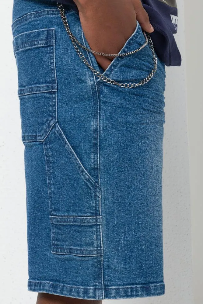 Carpenter Denim Shorts Blue sold by Ackermas product image thumbnail 5