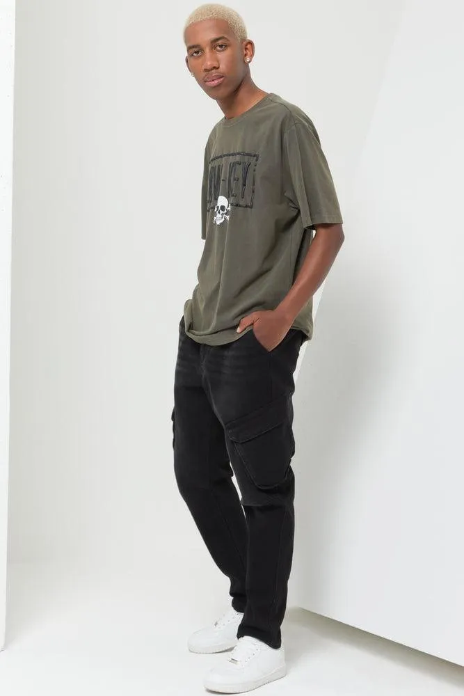 Cargo Skinny Jean Black sold by Ackermas product image thumbnail 3