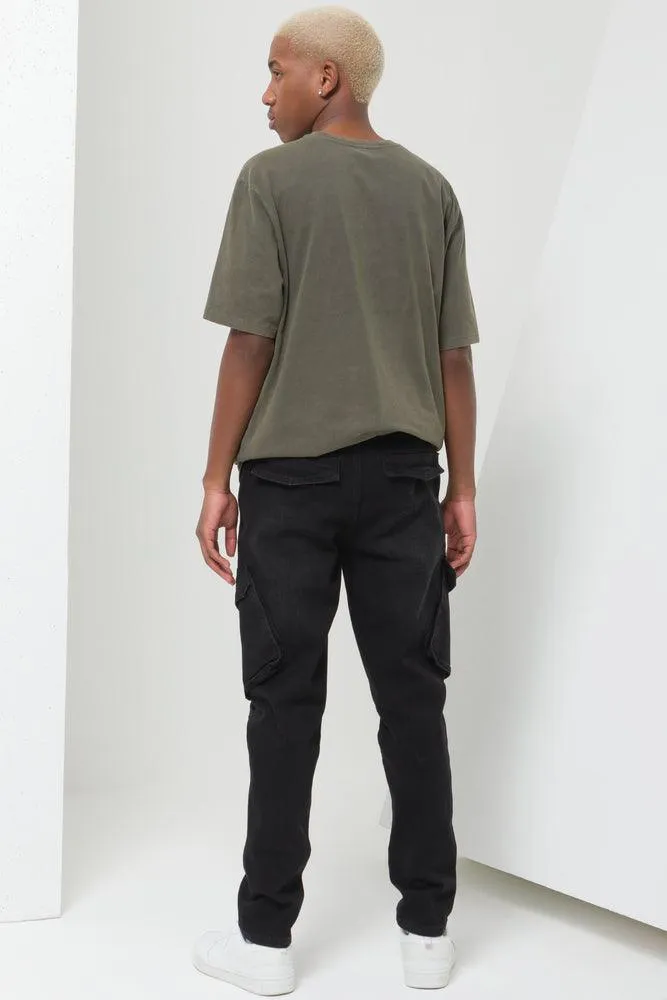 Cargo Skinny Jean Black sold by Ackermas product image thumbnail 4