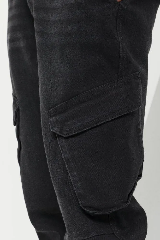 Cargo Skinny Jean Black sold by Ackermas product image thumbnail 5