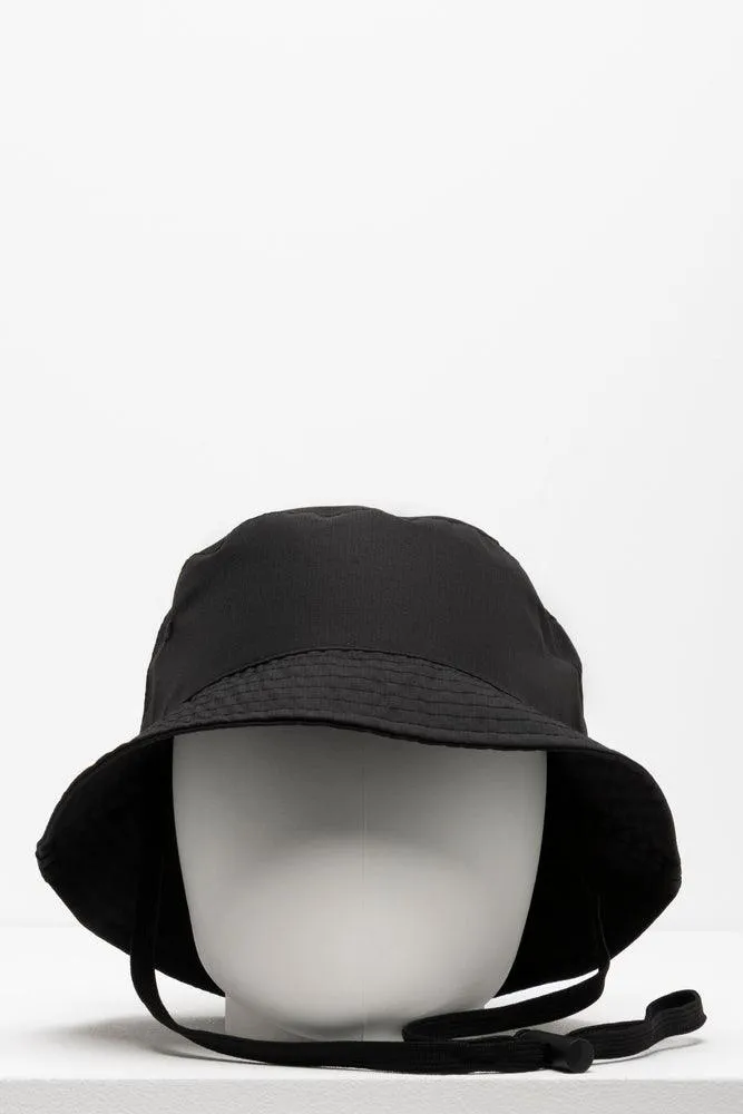 Bucket Hat With Draw-Cord Black sold by Ackermas