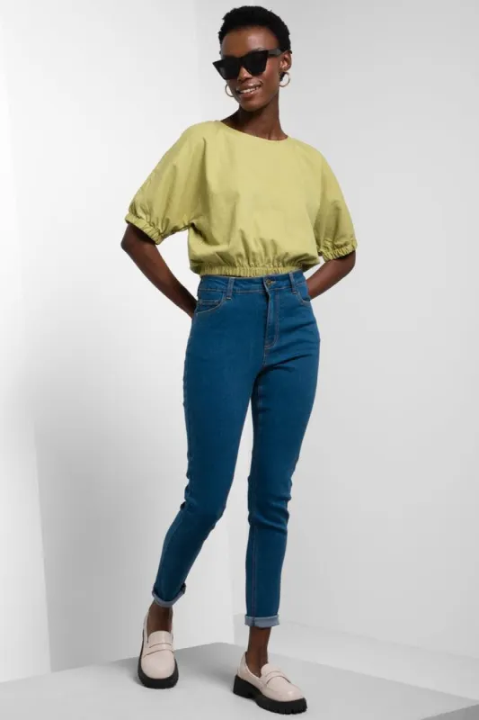 High Rise Skinny Denim Jeans Blue sold by Ackermas