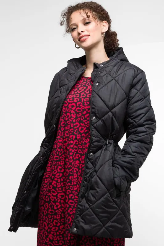 Quilted Puffer Coat Black sold by Ackermas