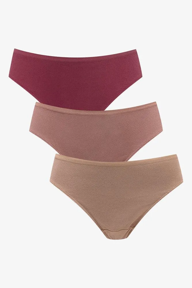 3 Pack Brazilian Panties Burgundy,Pink & Nude sold by Ackermas product image thumbnail 5