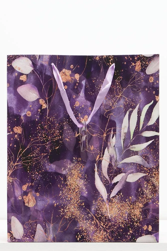Leaves Gift Bag Purple sold by Ackermas