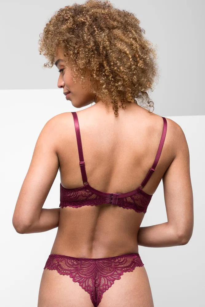 3 Pack Lace Thongs Burgundy, Natural & Cream sold by Ackermas product image thumbnail 3