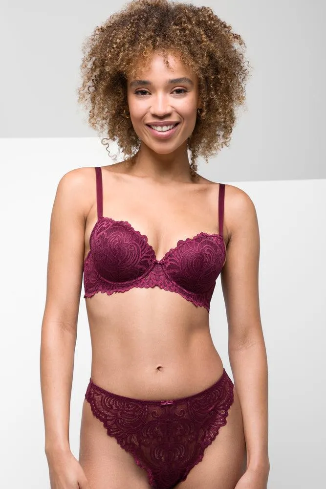 3 Pack Lace Thongs Burgundy, Natural & Cream sold by Ackermas
