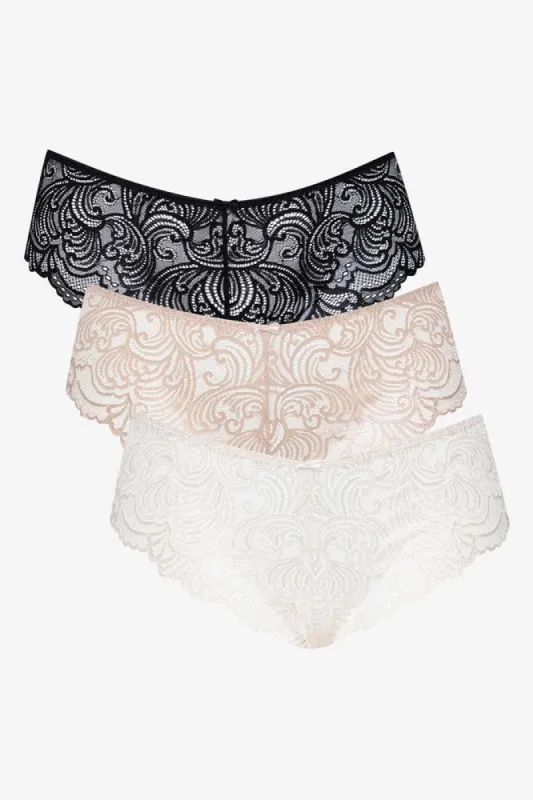 3 Pack Lace Boylegs Black, Light Pink & White sold by Ackermas