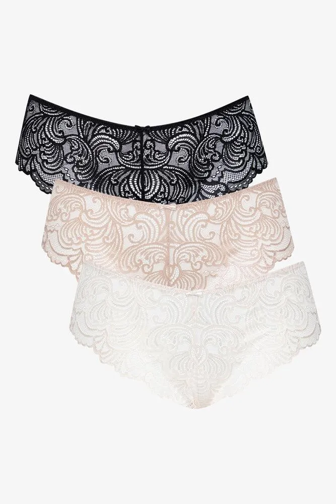 3 Pack Lace Boylegs Black, Light Pink & White sold by Ackermas