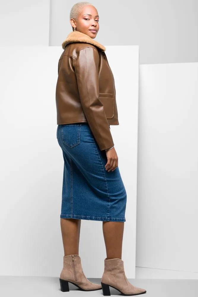 Midi Denim Skirt Blue sold by Ackermas product image thumbnail 2