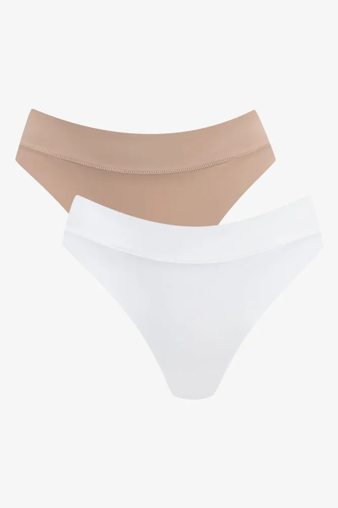 2 Pack Thong Panties Natural sold by Ackermas product image thumbnail 2