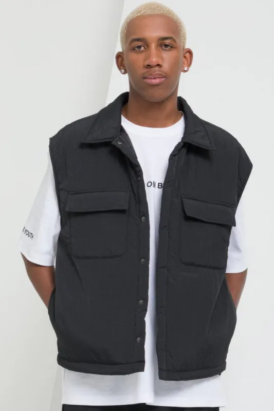 Sleeveless Lightweight Puffer Black sold by Ackermas
