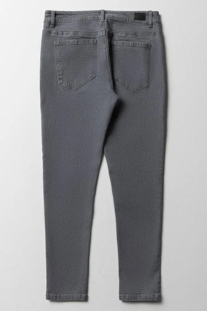 Skinny Denim Jeans Grey sold by Ackermas product image thumbnail 5