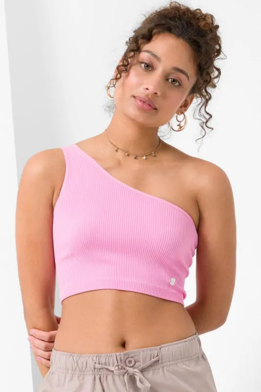 Seamless Asymmetrical Top Pink sold by Ackermas