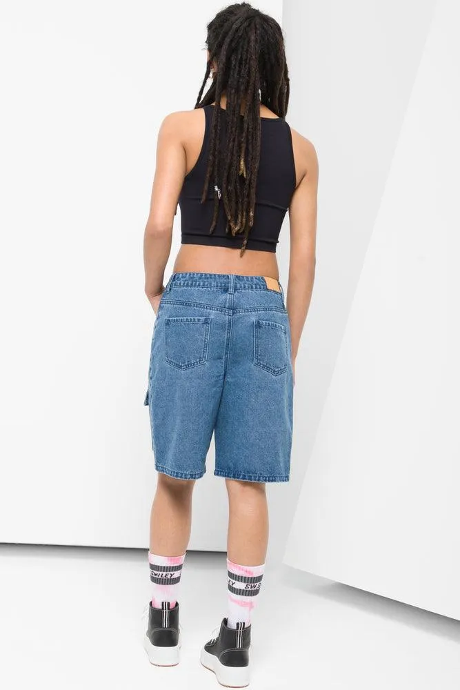 Bermuda Denim Shorts Mid Blue sold by Ackermas product image thumbnail 4