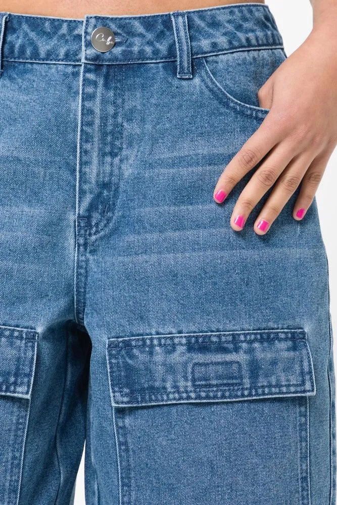 Bermuda Denim Shorts Mid Blue sold by Ackermas product image thumbnail 5