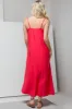 Strappy A-Line Maxi Dress Red sold by Ackermas