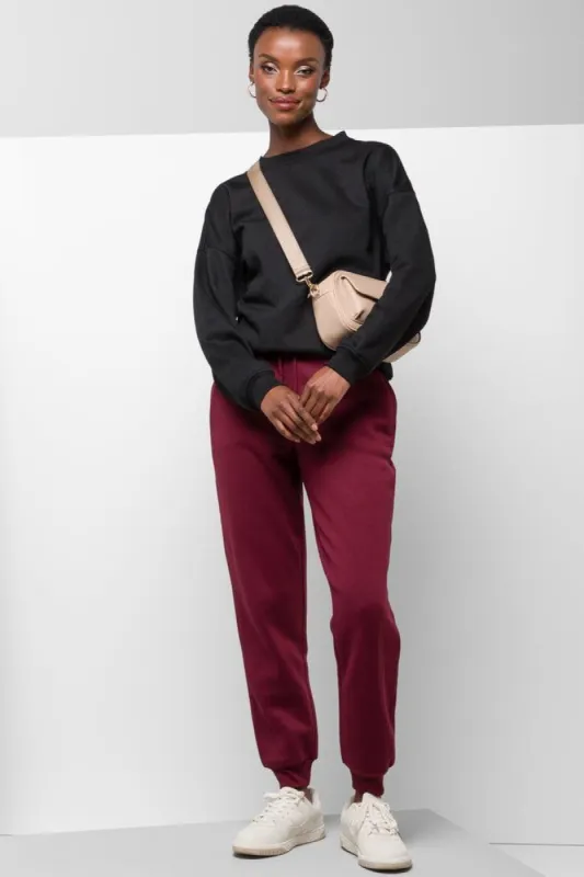 Rib Waist Jogger Trackpants Red sold by Ackermas