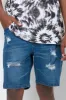 Ripped Denim Shorts Blue sold by Ackermas