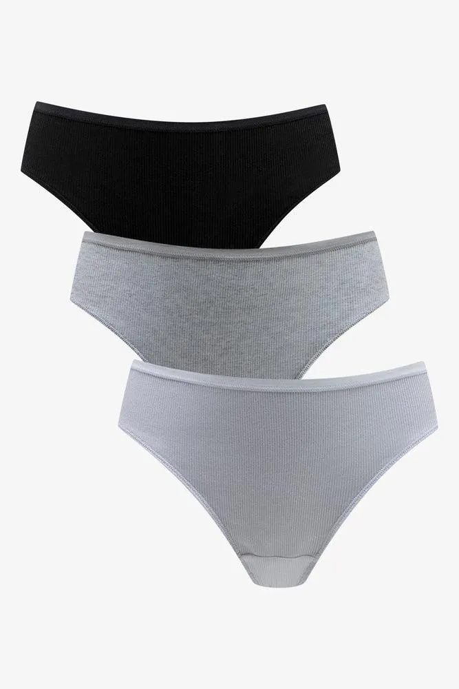 3 Pack Thongs Black, Grey & White sold by Ackermas product image thumbnail 5