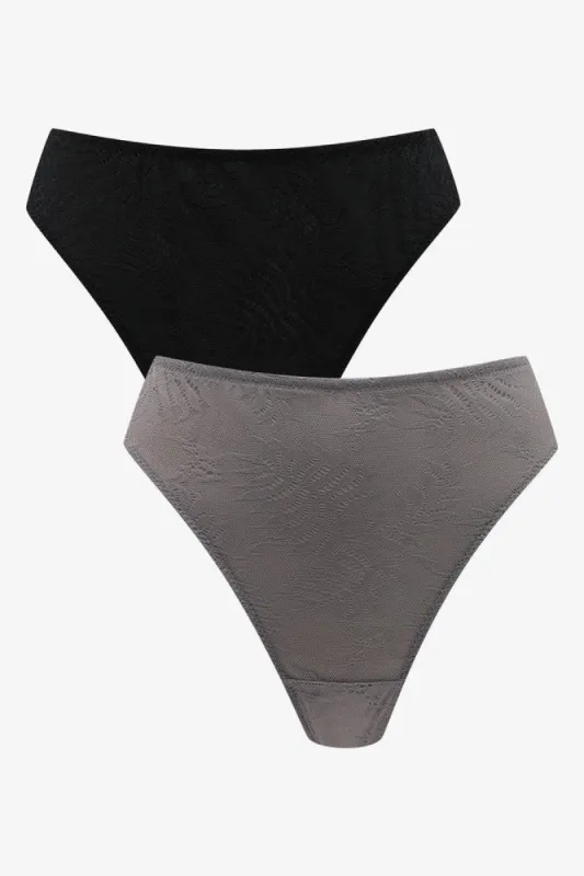 2 Pack Texture Thong Black & Grey sold by Ackermas