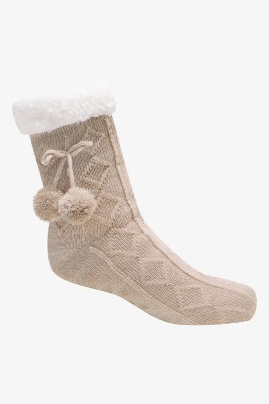 Slipper Sock Natural sold by Ackermas