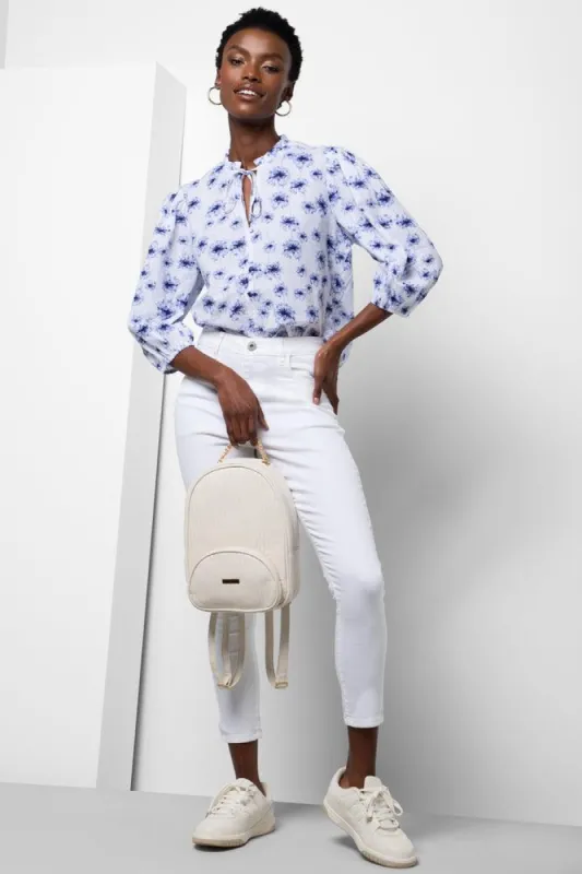 High Rise Skinny Denim Jeans White sold by Ackermas