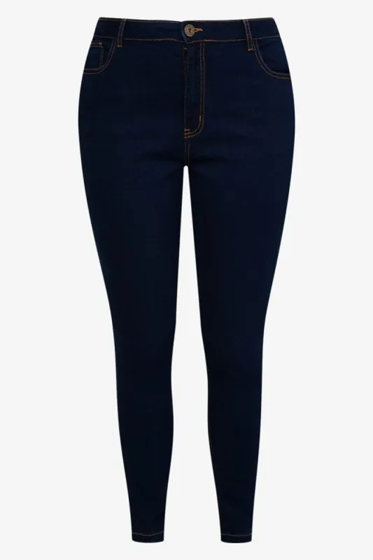 Lift, Slim & Shape Skinny Denim Jeans Dark Blue sold by Ackermas