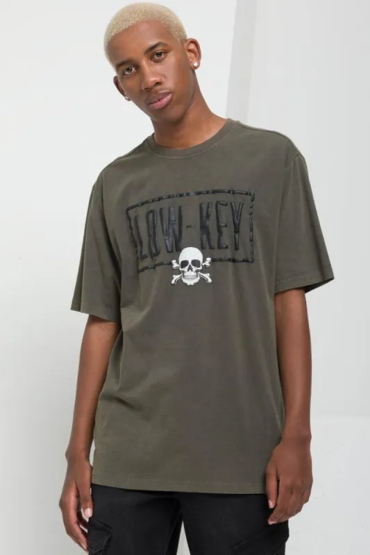 Low Key Short Sleeve T-Shirt Dark Green sold by Ackermas