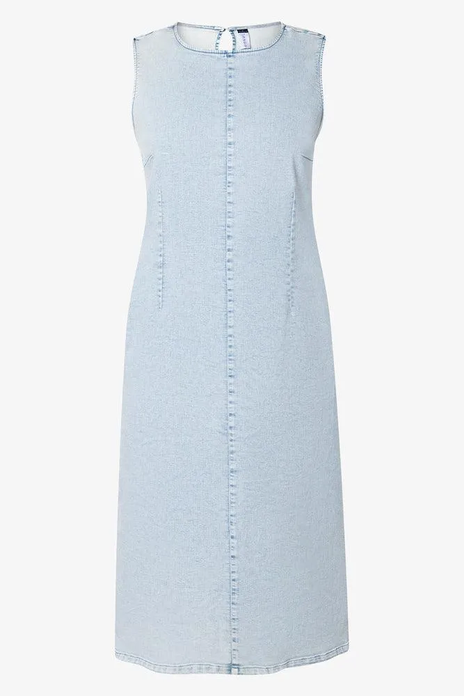 Bodycon Denim Dress Light Blue sold by Ackermas
