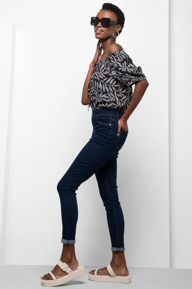 Pull On Jeggings Dark Blue sold by Ackermas product image thumbnail 5