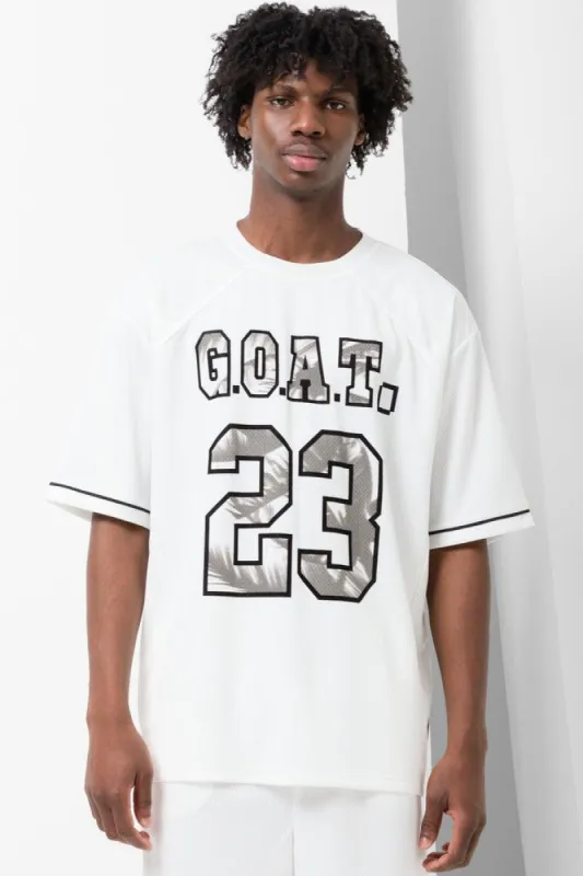 Basketball T-Shirt White sold by Ackermas