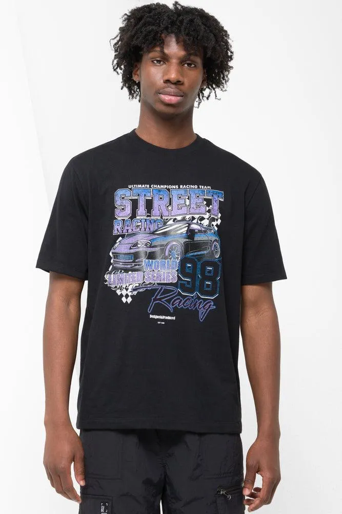 Street Short Sleeve T-Shirt Black sold by Ackermas