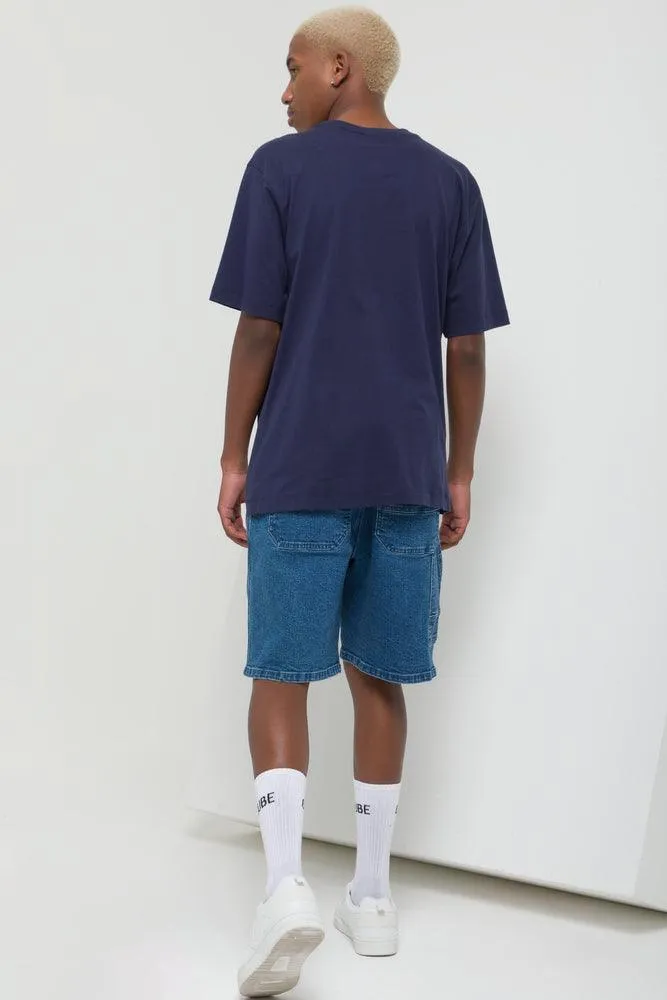 Ice Cube Short Sleeve T-Shirt Navy sold by Ackermas product image thumbnail 3