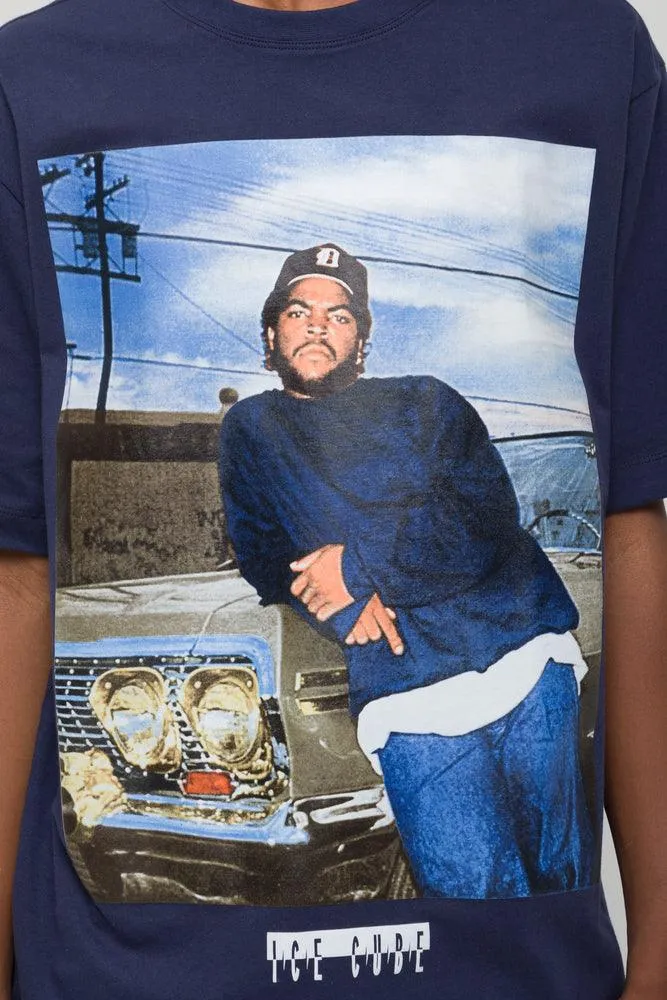Ice Cube Short Sleeve T-Shirt Navy sold by Ackermas product image thumbnail 4