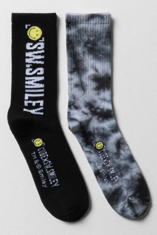 2 Pack Smiley Socks Black sold by Ackermas