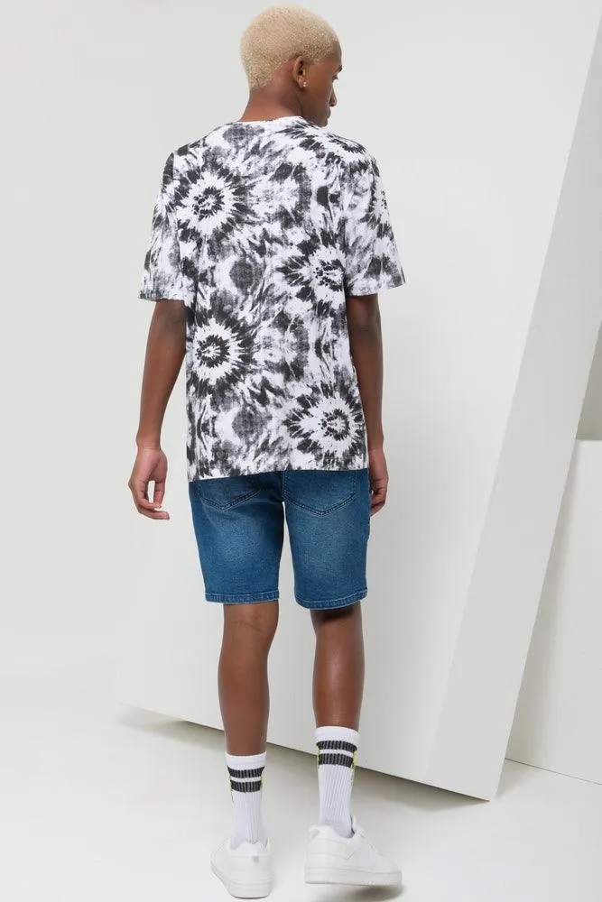 Cube X S.W. Smiley Tie Dye Short Sleeve T-Shirt Grey sold by Ackermas product image thumbnail 3