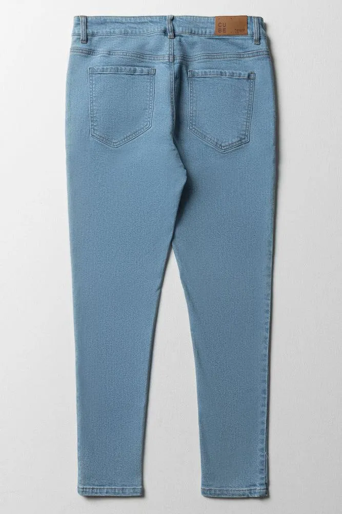 Skinny Denim Jeans Mid Blue sold by Ackermas product image thumbnail 5