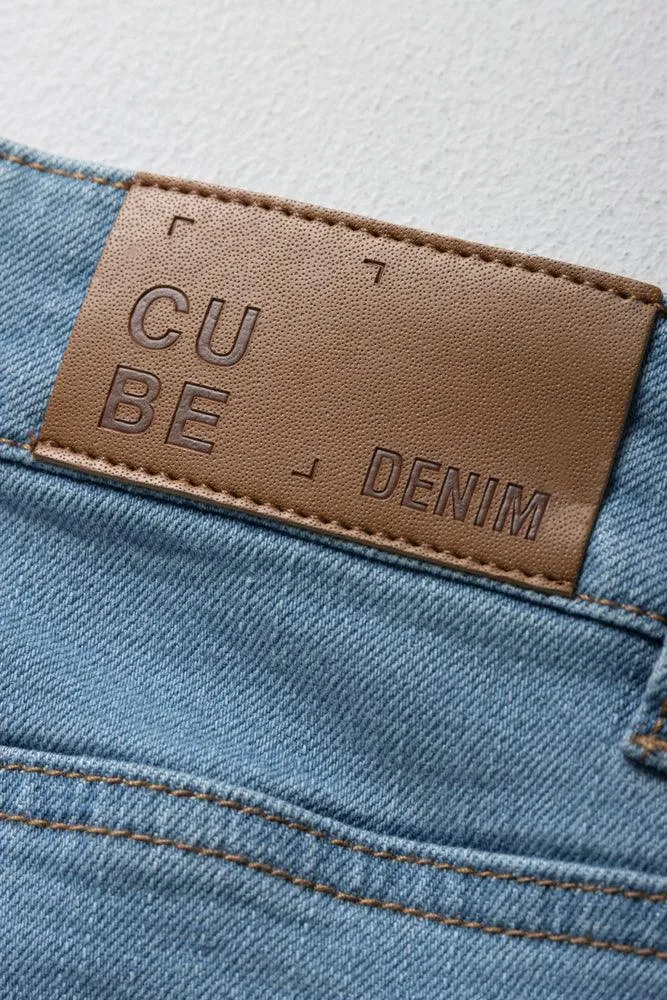 Skinny Denim Jeans Mid Blue sold by Ackermas product image thumbnail 4