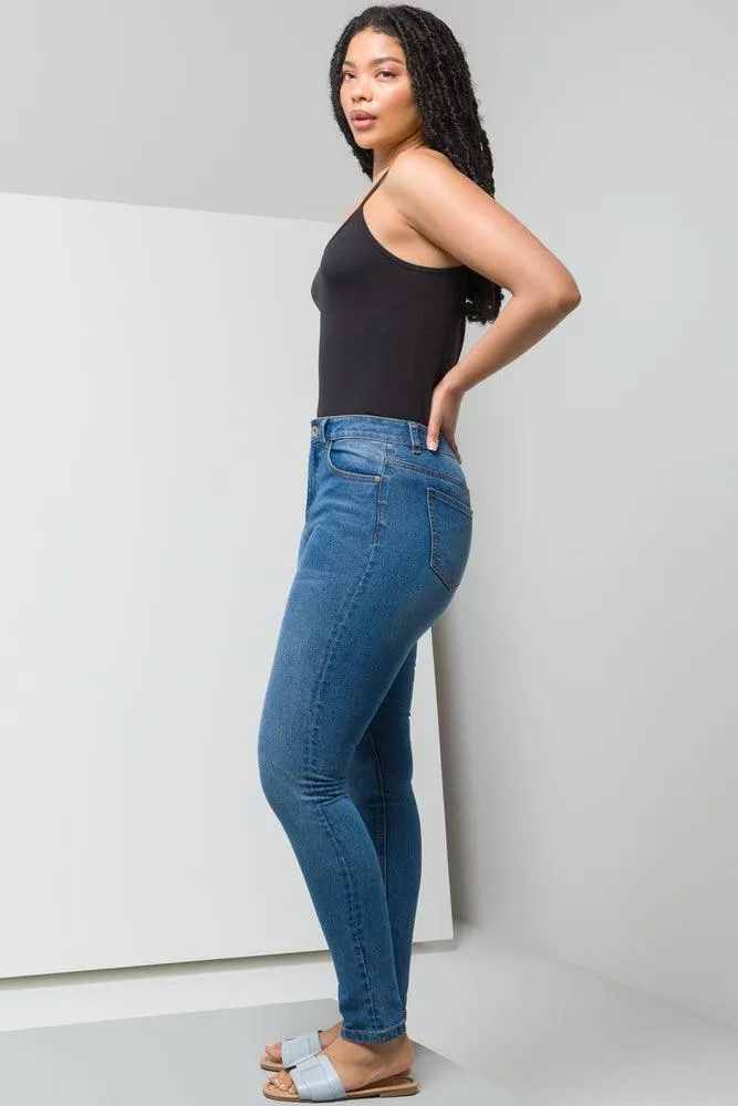 HIGH RISE SKINNY DENIM JEAN MID BLUE sold by Ackermas product image thumbnail 3